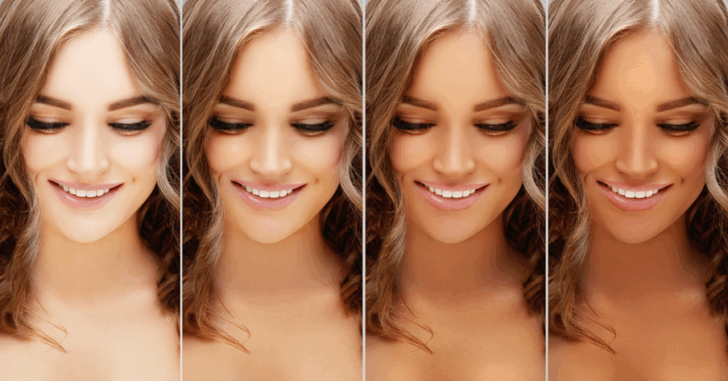 an image of a woman tanning gradually on an article on the potential dangers of using nasal tanning sprays
